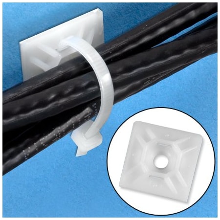 Bsc Preferred 3/4 x 3/4'' Natural Cable Tie Mounts, 100PK BUY03997525